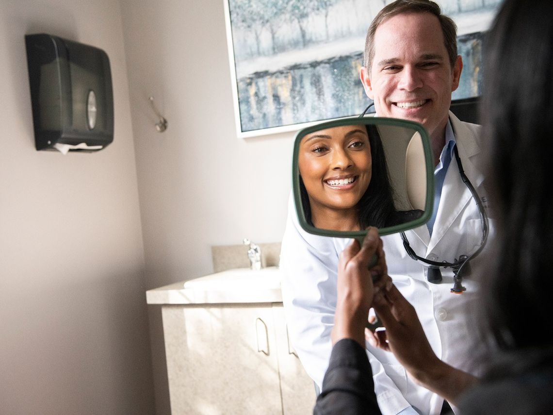 Bellano Dental patient with dentist